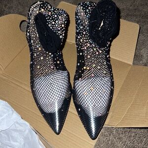 Black see through Heels brand new